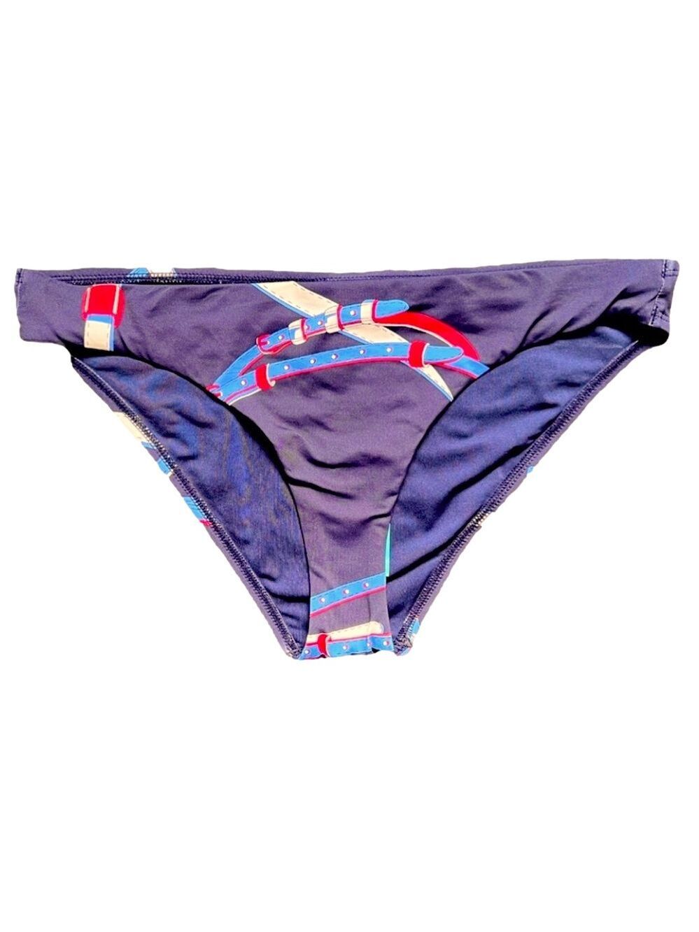 J. McLaughlin Malibu Monterrey Belts Bikini Hipster Bottoms Full Coverage Large